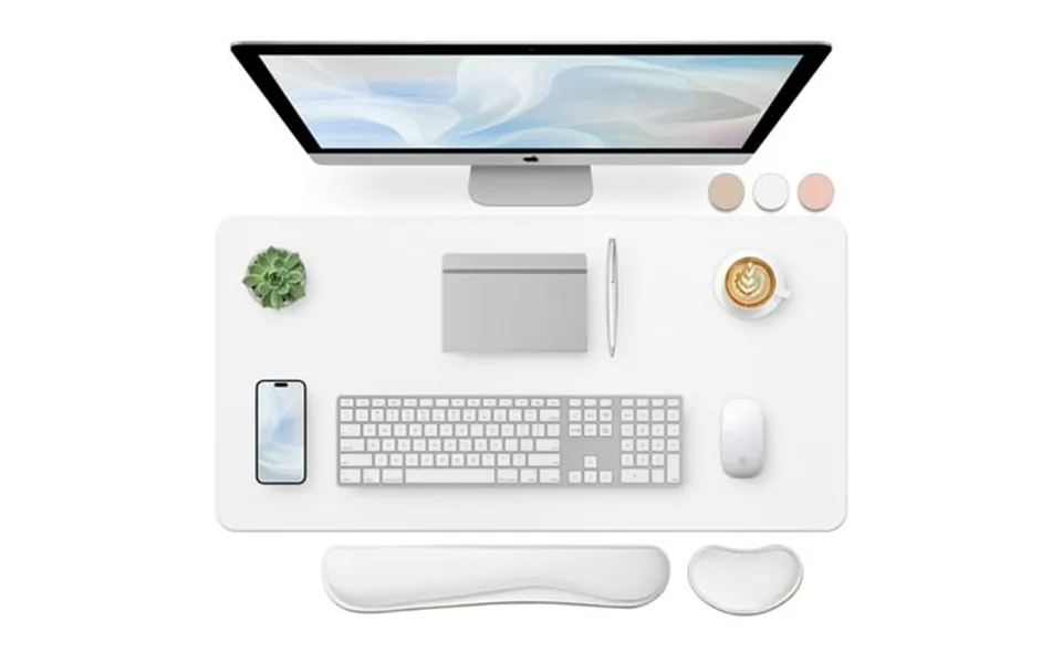 Bloss Leather Desk Pad And Keyboard Wrist Rest Large Mouse Pad Keyboard Pad Mouse Wrist Support Non-slip Desk Mat Protec