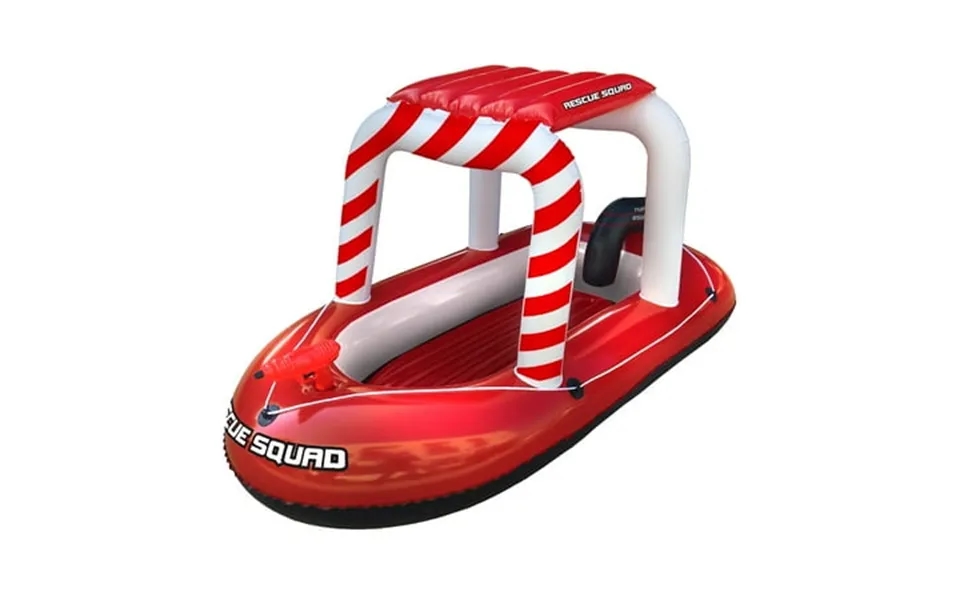 Blue Wave Rescue Squad Inflatable Boat W Squirter 70 L X 37 W X 37 H - Red & White