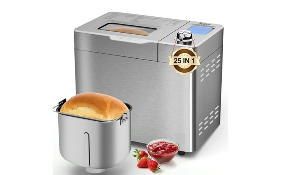 Bluebow 25-in-1 Bread Maker 2lb Bread Machine With Auto Fruit Nut Dispenser Gluten-free Setting Keep Warm&13h Delay Time