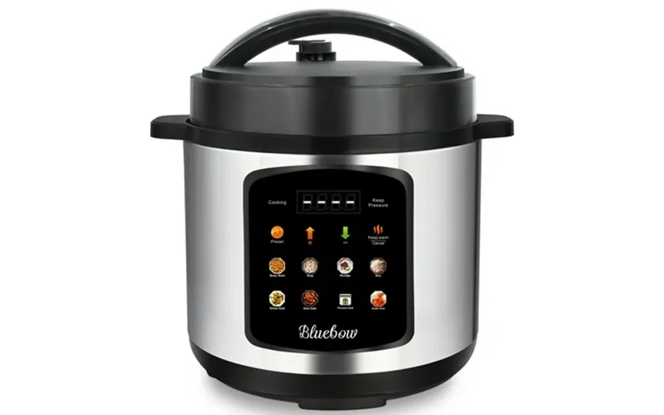 Bluebow 6.5 Quart Electric Pressure Cooker 8-in-1 Multi Cooker Rice Cooker Slow Cooker Sauté Steamer Stainless Steel