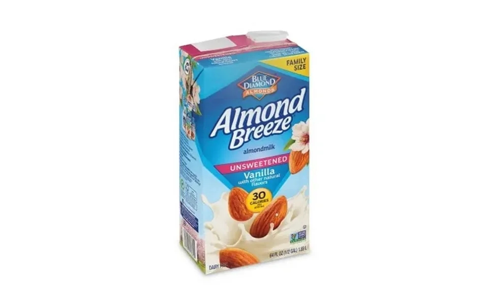Bluediamond Almond Breeze Almond Milk Unsweetened Vanilla 64 Oz Carton 2 Pack Each