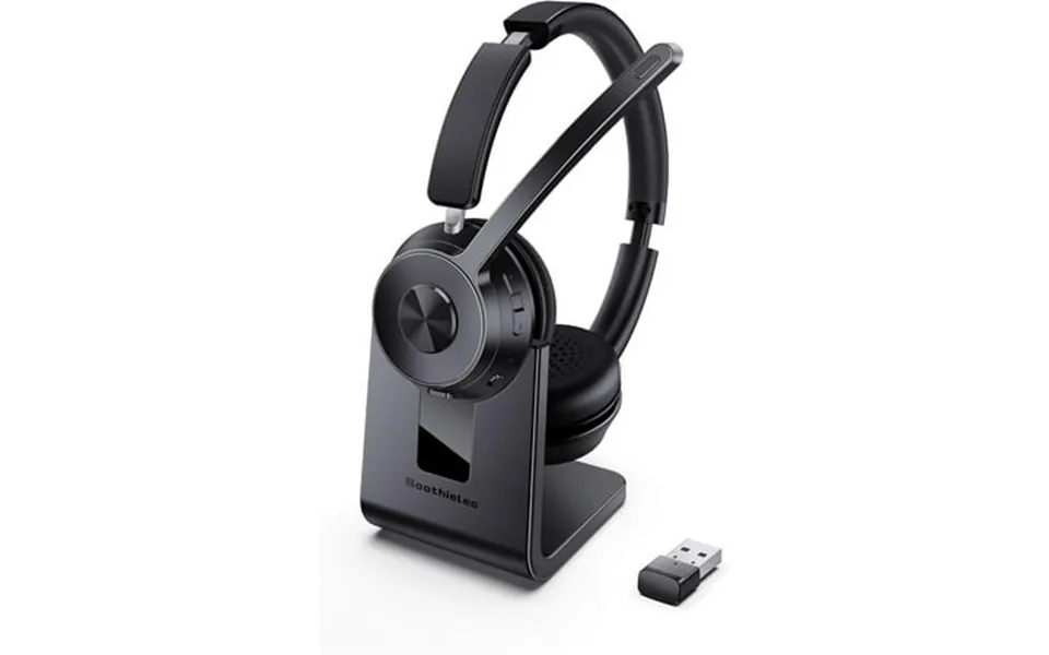Bluetooth Headset V5.1 Wireless Headset With Noise Canceling Microphone 40 Hrs Work Time Office Headset With Bluetooth D