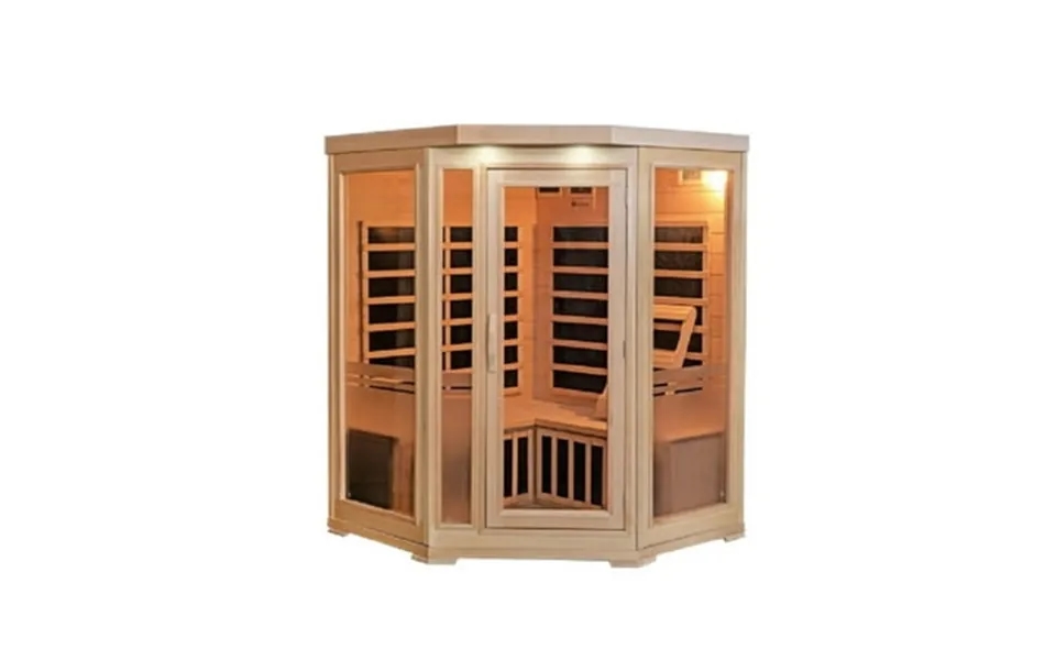 Bluewave Sonoma 3-person Hemlock Infrared Corner Sauna With 7 Carbon Heaters