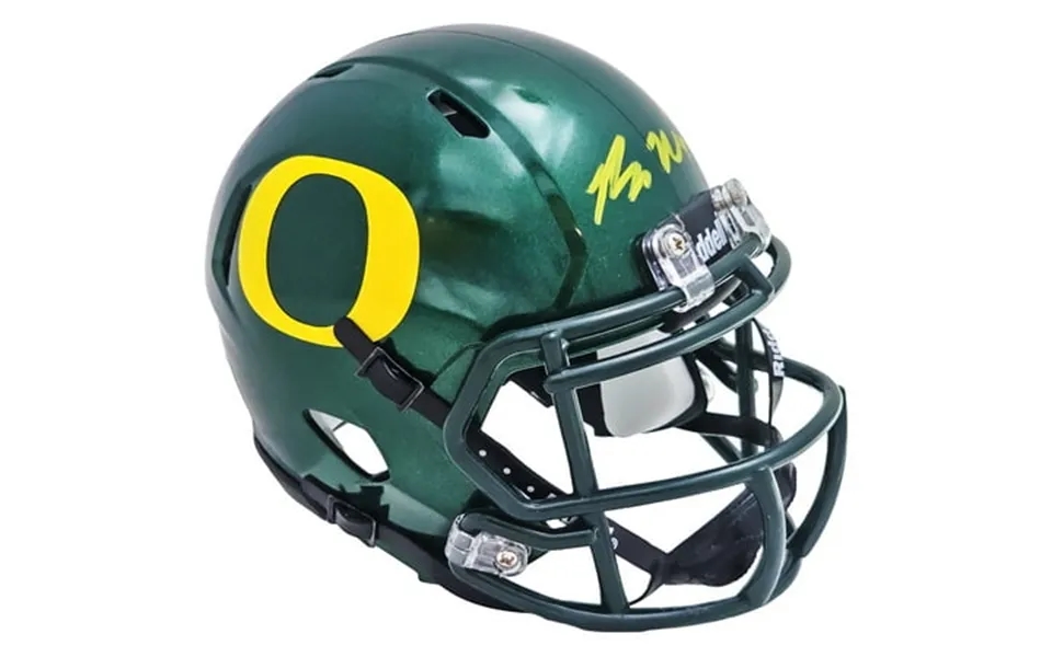 Bo Nix Autographed Oregon Ducks Green Speed Mini Helmet Beckett Bas Qr 217956