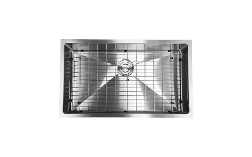 Boann Umr3219 Hand Made R15 Single Bowl 32 X 19-inch Undermount 304 Stainless Steel Kitchen Sink- 16-gauge With Grid