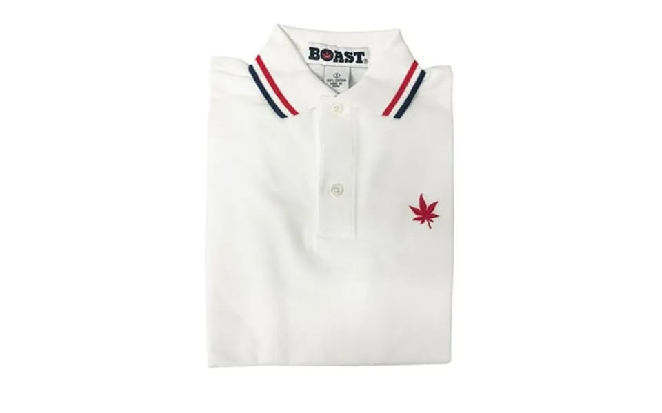Boast Boy S Tipped Pique Polo Shirt Small White