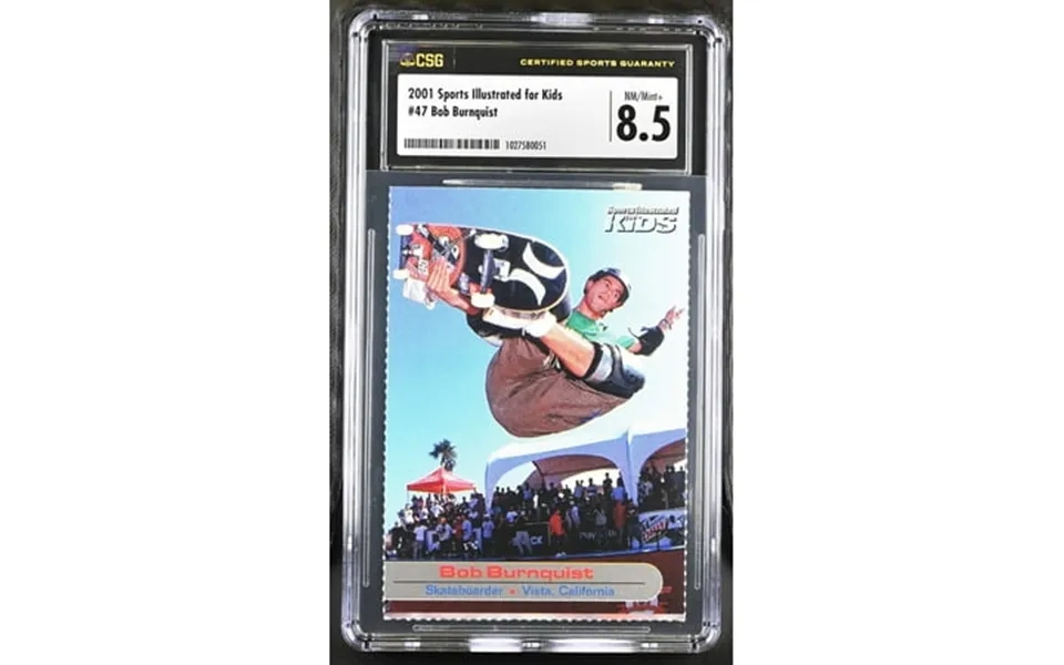 Bob Burnquist 2001 Sports Illustrated For Kids Skateboarding Rookie Card Csg Graded 8