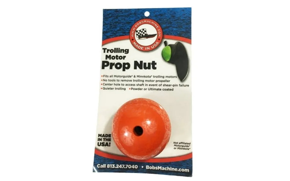 Bob S Machine 312-200006 Orange Motorguide Minnkota Trolling Motor Prop Nut