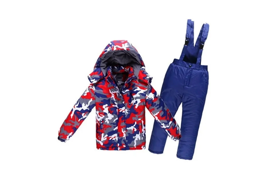 Bonixoom Kids Baby Girls Boys Winter Camouflage Children S Ski Clothing Suit For Boys And Girls Fashion Set Dark Blue Si
