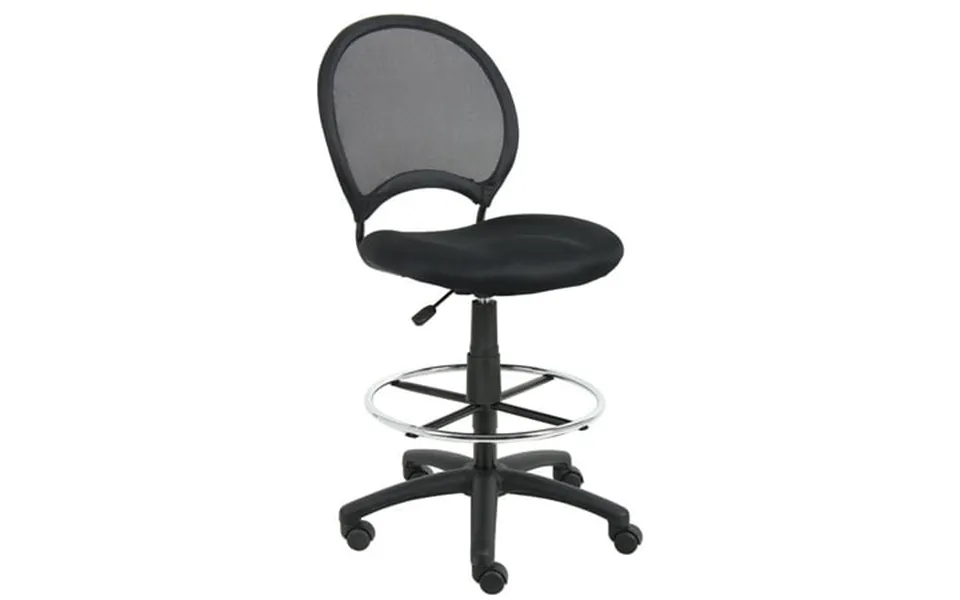 Boss Office Products Mesh Drafting Stool With Casters Black