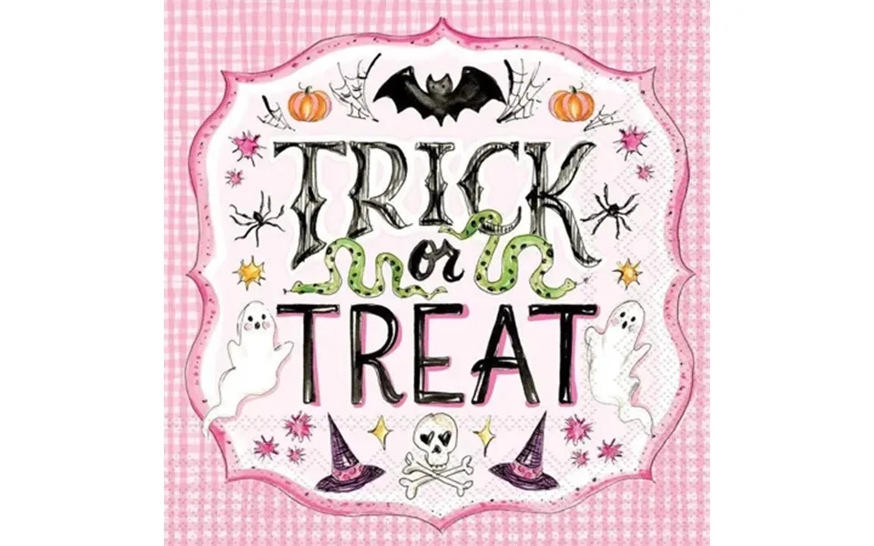 Boston International - Pink Trick Or Treat Cocktail Napkin