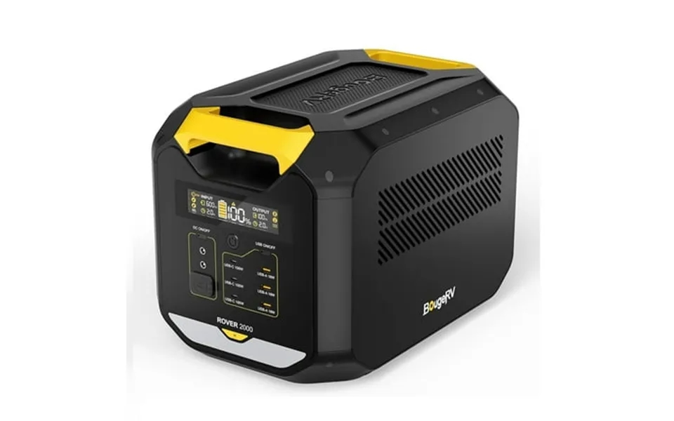 Bougerv Rover 2000 Portable Power Station 2008wh Solar Generator 2200w Output Semi-solid Battery 80% Charged In 1 Hour F