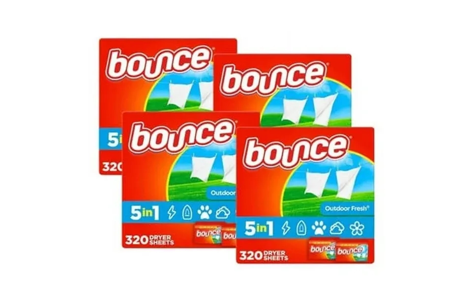 Bounce Dryer Sheets Extra Soft & Static-free 320-count 4-pack Case Total 1280 Sheets