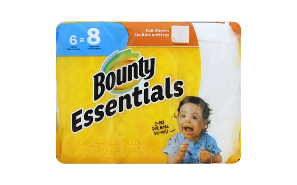 Bounty Essentials Paper Towels White 6 Count