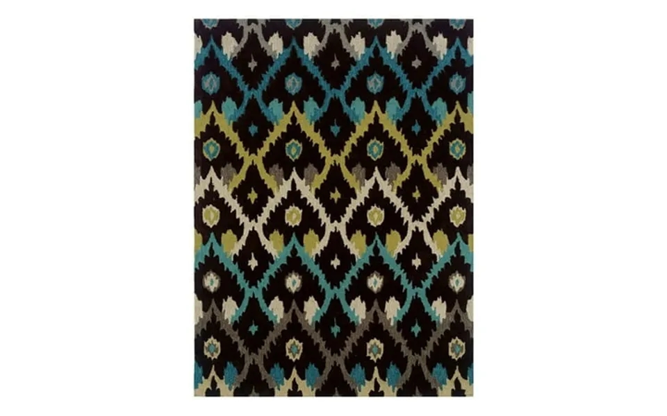 Bowery Hill 96 X 120 Transitional Fabric Hand Tufted Rug In Black Teal
