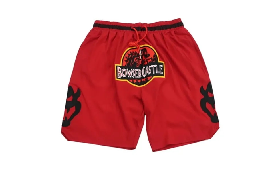 Bowser Castle Super Mario Men S Headgear Classics Embroidered Mesh Basketball Shorts Xx-large Red