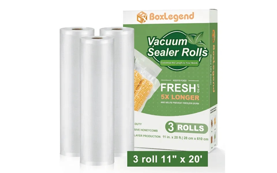 Boxlegend 3 Rolls 11 X 20 Vacuum Sealer Bags Freezer Safe Vacuum Sealing Rolls Clear