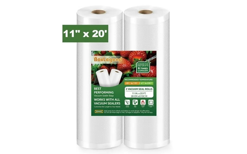 Boxlegend Vacuum Seal Bags For Food 2 Packs 11 X20 Food Saver Rolls Food Vacuum Sealer Bags