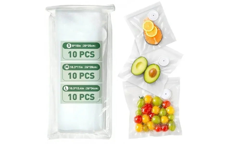 Boxlegend Vacuum Sealer Bags 30 Reusable Bpa-free Food Storage Bags Works For All Handheld Vacuum Sealer