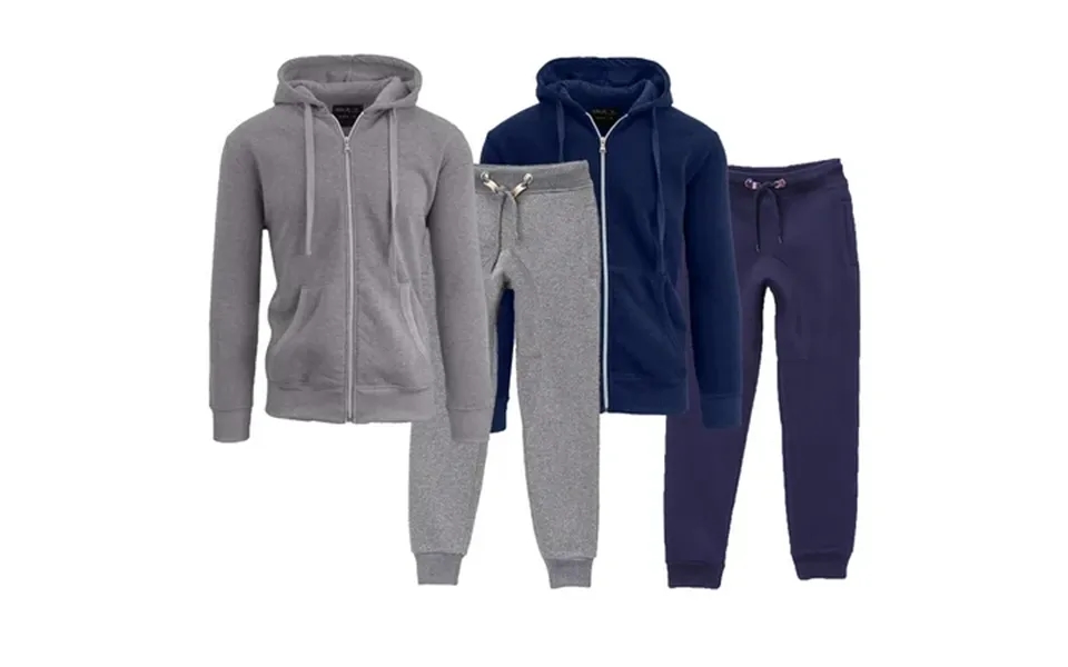 Boy S Fleece-lined Hoodie & Jogger 4-piece Set