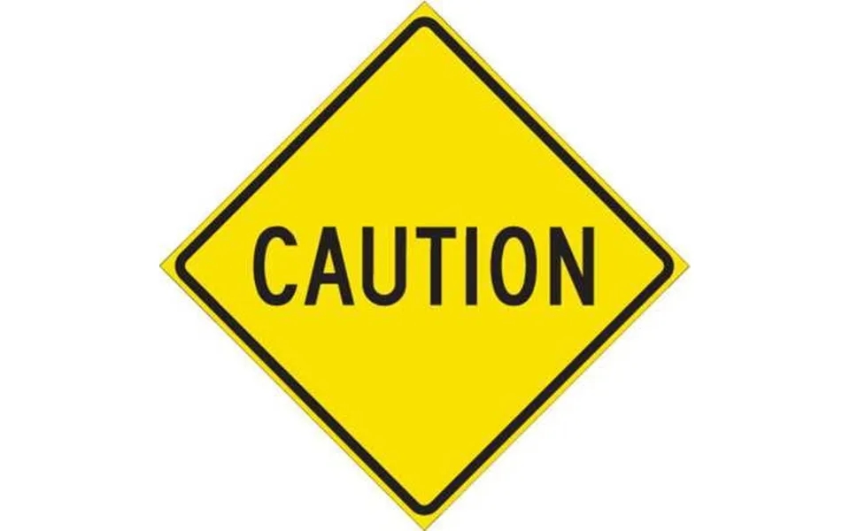 Brady 115444 Traffic Sign 24 X 24in Bk Yel Engr Gr Al