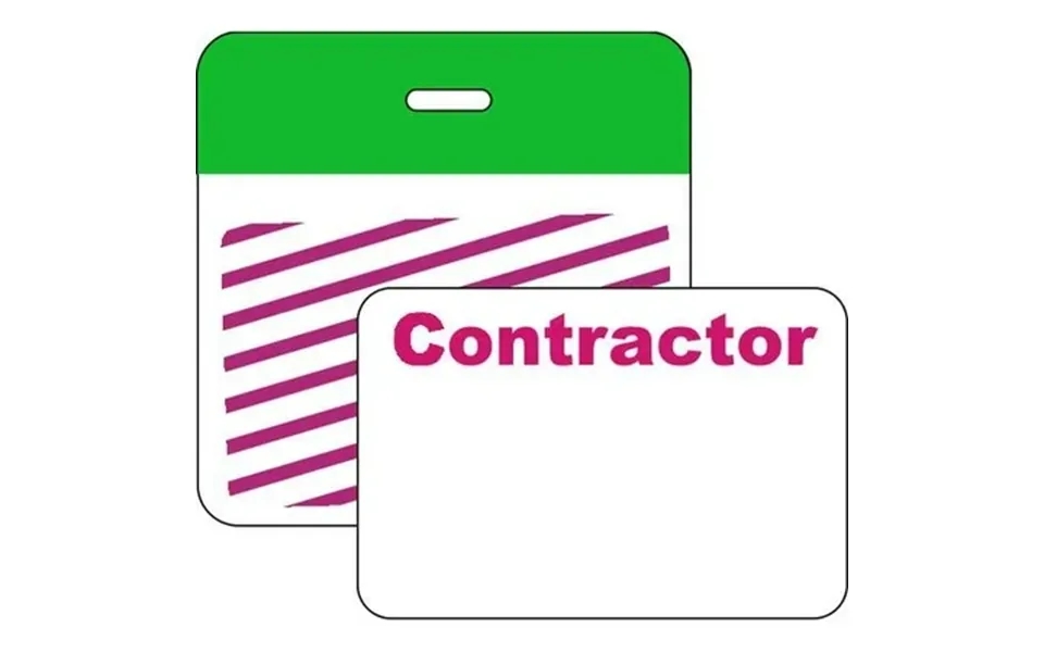 Brady Card Clip On Badge Vinyl 3 In W Green 500 Pk 95656