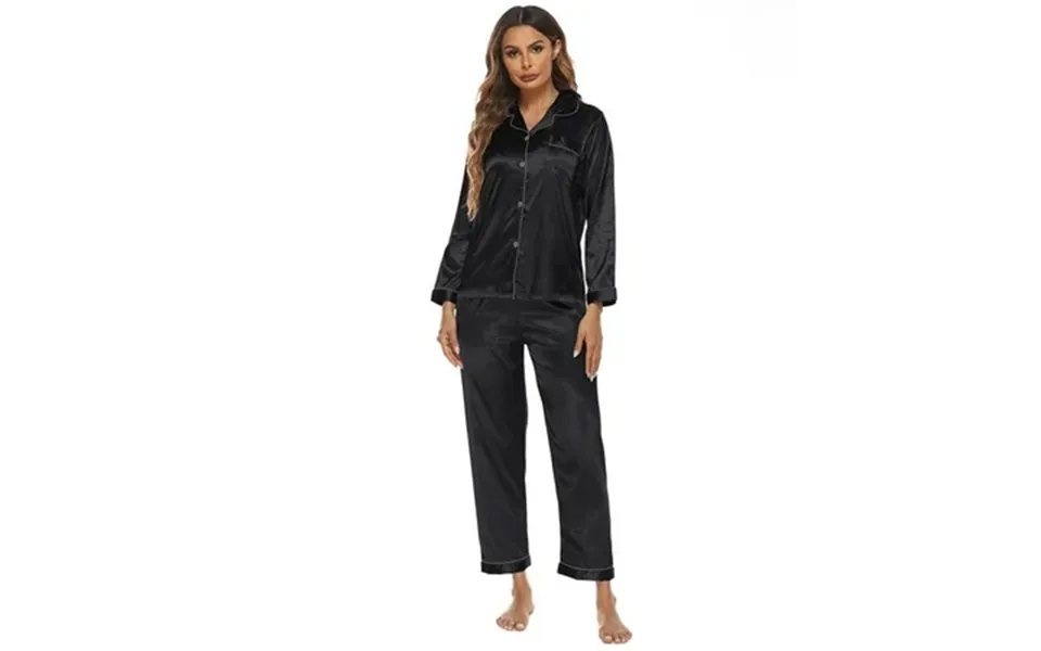 Brand Factory Price Womens Silk Satin Pajamas Set Autumn Spring Button Down Sleepwear Homewear Ladies Long Sleeve Pajama