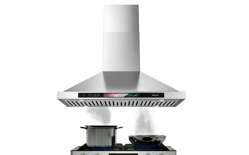 Brano 900 Cfm Wall Mount Range Hood Voice Control Stainless Steel Range Hood 36 Inch Ducted Ductless Convertible