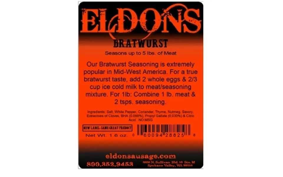 Bratwurst Sausage Seasoning Spices Seasons 5 Pounds Of Meat 8825