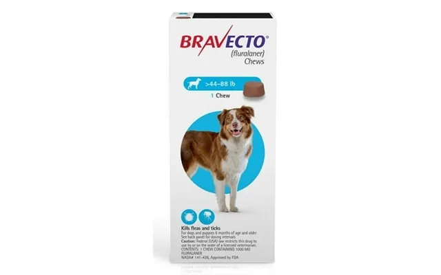Bravecto Chew For Dogs 44-88 Lbs Blue Box product image
