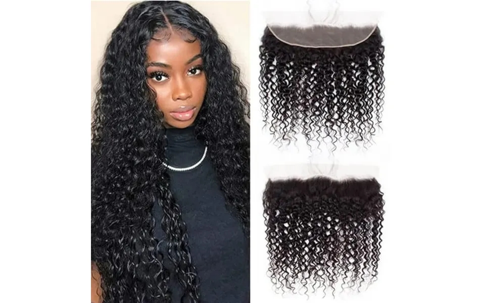 Brazilian Curly Lace Frontal 13x4 Ear To Ear Lace Frontal Closure 20 Inch 100% Unprocessed Virgin Remy Kinky Curly Human