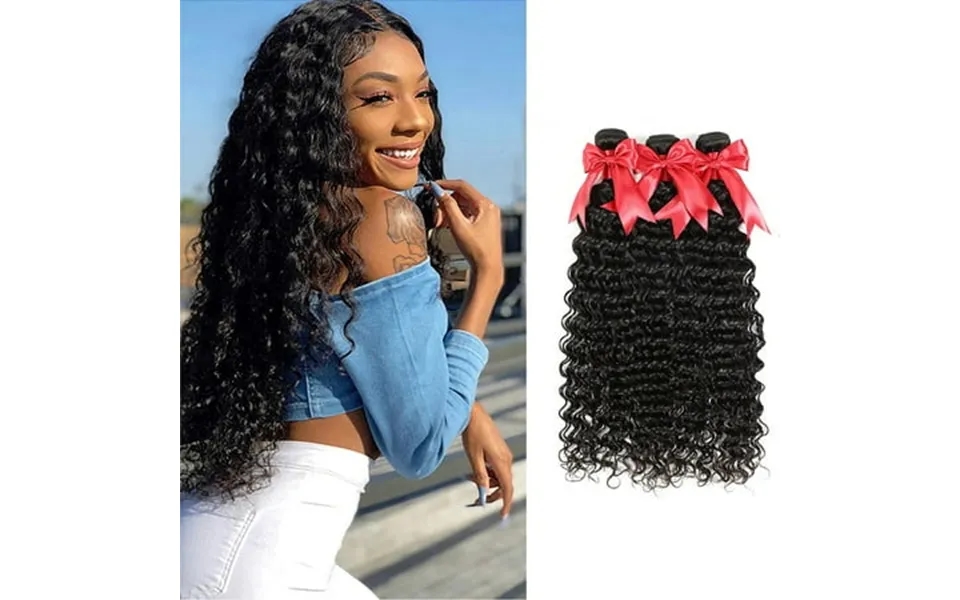 Brazilian Deep Wave Hair Bundles Unprocessed Human Hair Bundles 10a Brazilian Virgin Hair Deep Wave Bundles Natural Blac
