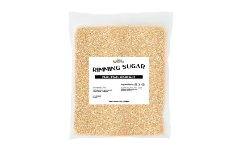 Brew Glitter - Peach Rimming Sugar 1lb 1x Resealable Bag Cocktail Garnish For Mixed Drinks & Refreshments