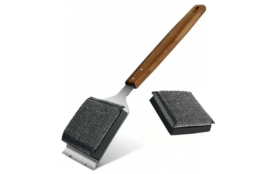 Bristle Free Grill Brush Safe Bbq Cleaner With Stainless Steel Scraper For Outdoor Grill