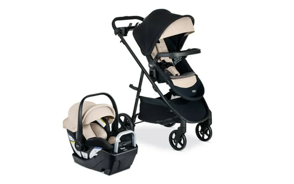 Britax Willow Brook S Baby Travel System Infant Car Seat And Stroller Combo Sand Onyx