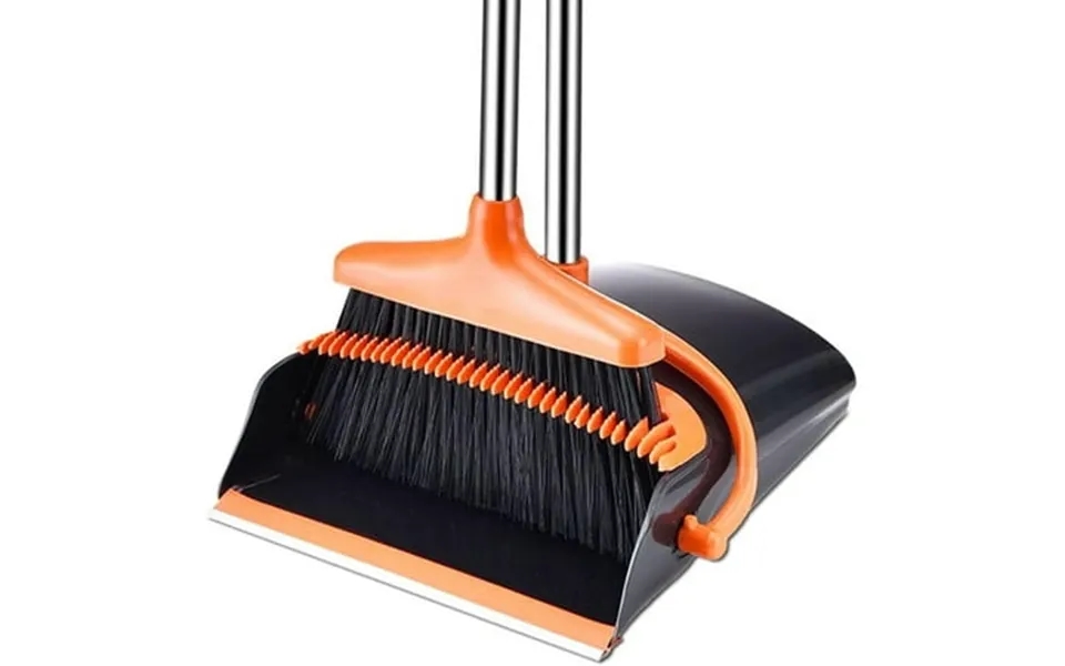 Broom And Dustpan Set With Long Handle For Home Kitchen Room Office Lobby Floor Use Upright Stand Up Stand Up Broom With