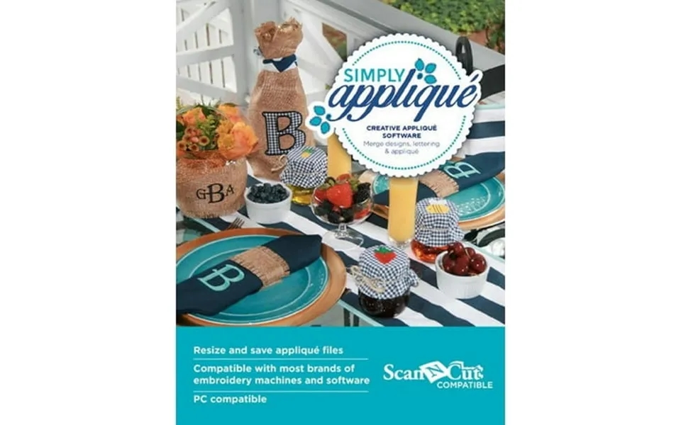 Brother Simply Appliqué Creative Embroidery Lettering Software For Pc Resize Save 206 Appliqué Designs 12 Fonts 131 Embr