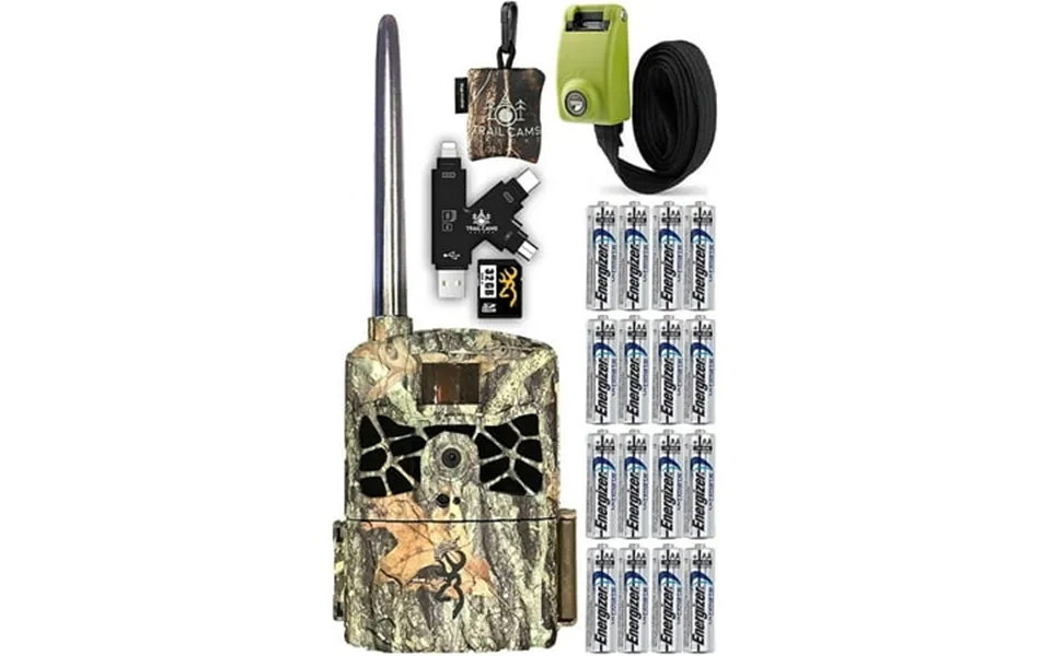 Browning Defender 4g Lte Cellular Camera With Batteries Sd Card Card Reader Reinforced Strap And Spudz Microfiber Cloth