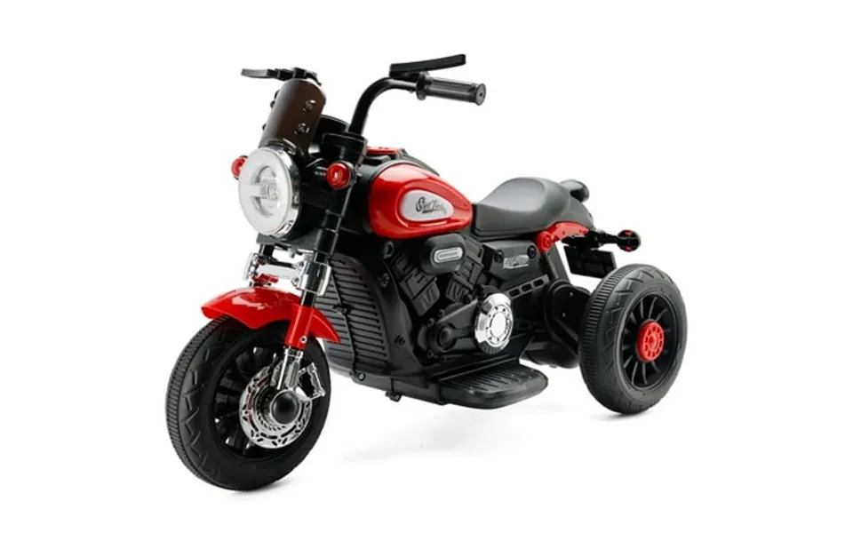 Bruce&shark Kids Electric Motorcycle Ride-on Toy With Headlights 3 Wheels Dual Motor Car For Children Boys Girls Red