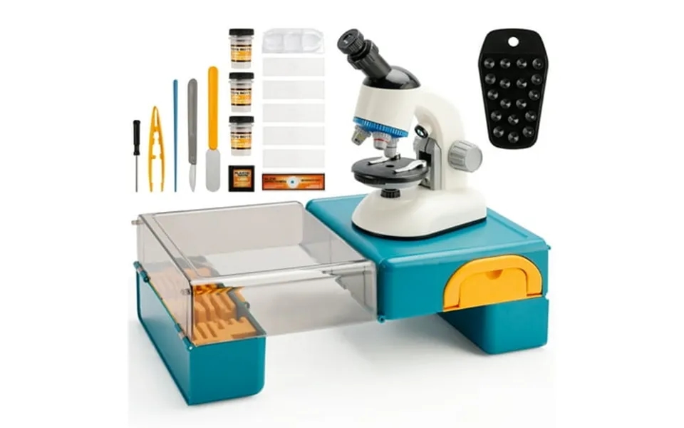 Bruce&shark Microscope Kit For Kids 100x-1200x Kids Microscope With Carrying Box Led Light Science Experiments Kit Toys