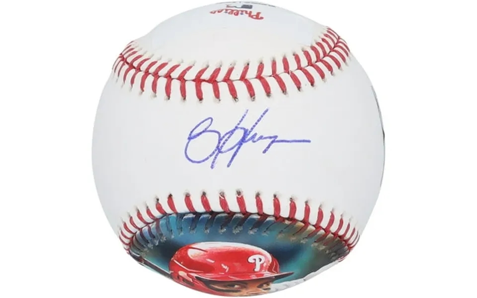 Bryce Harper Philadelphia Phillies Autographed Baseball - Art By Josh Trout