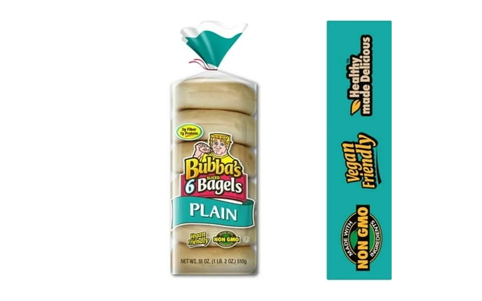 Bubba S Plain Bagels 6 Count 18 Oz Pack Of 3