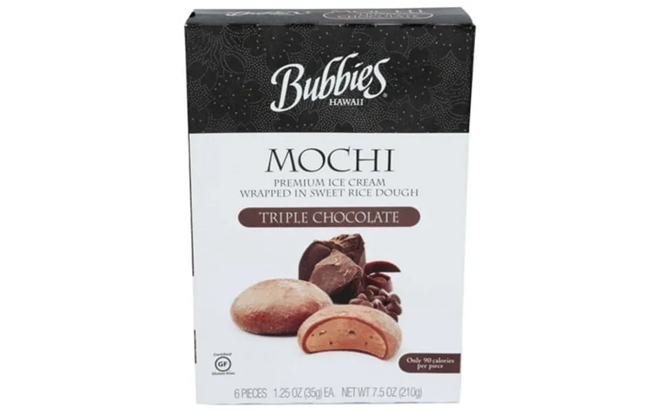 Bubbies - Triple Chocolate Mochi Ice Cream 7.5oz Pack Of 8