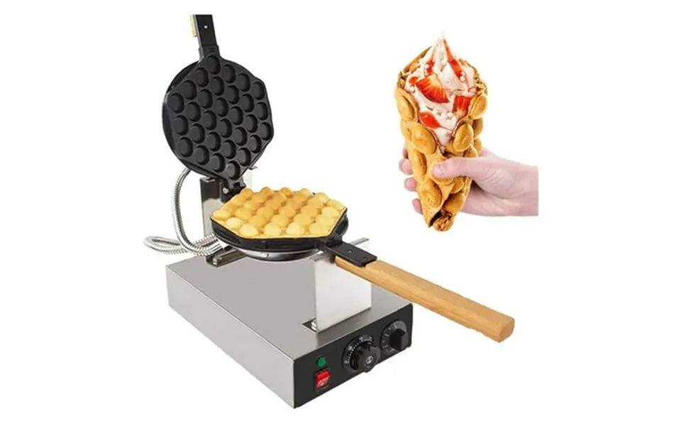 Bubble Waffle Maker Electric Non Stick Egg Waffle Machine 360 Rotated Stainless Steel 220v