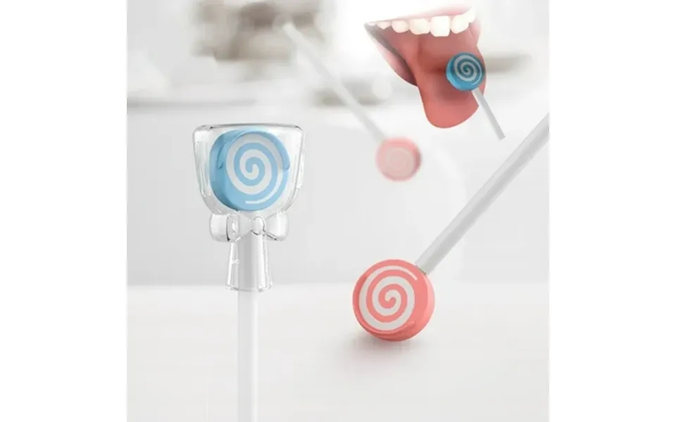 Bueautybox Tongue Scraper Cleaner Lollipop Shape Bpa Free Tongue Scrapers With Travel Handy Case For Kids Healthy Oral C