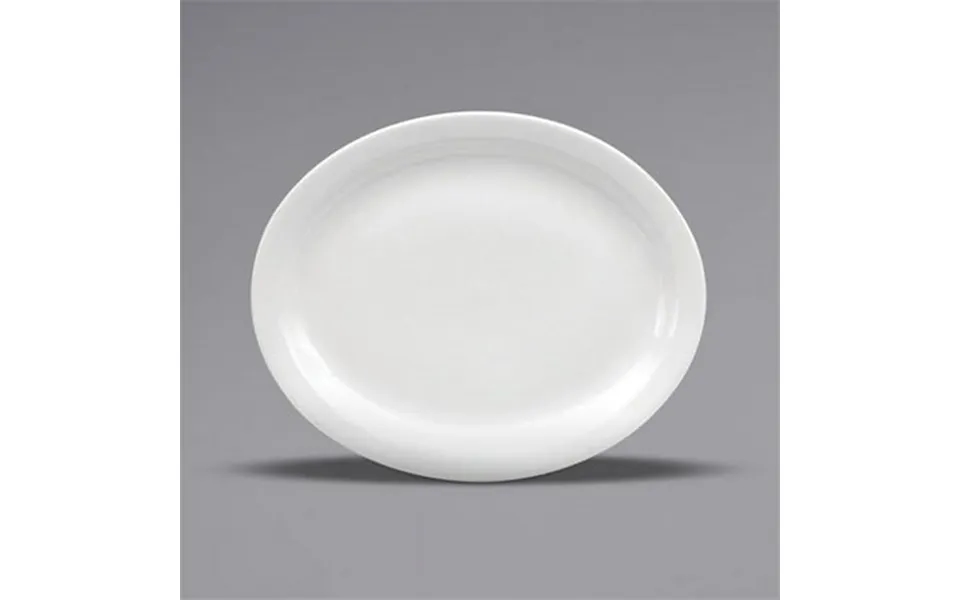 Buffalo F9000000373 13.25 In. Narrow Rim Porcelain Platter Cream White