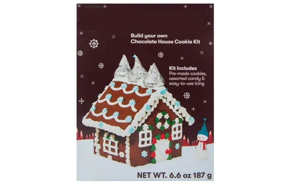 Build Your Own Chocolate House Cookie Kit With Hershey Kisses Mini Holiday House