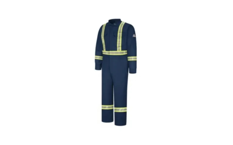 Bulwark Clbcnv-rg-38 Mens Midweight Fr Premium Coverall With Reflective Trim Navy - Size 38