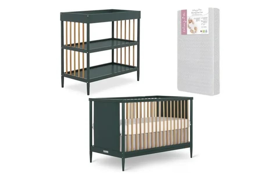 Bundle Of Dream On Me Clover 4 In 1 Modern Island Crib With Rounded Spindles Dream On Me Clover Changing Table With A Dr
