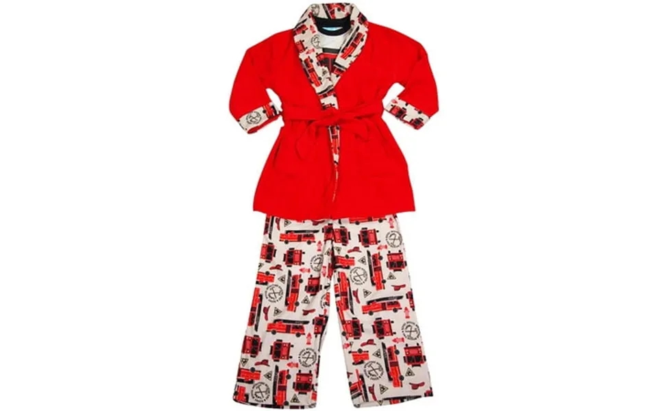 Bunz Kidz - Baby Boys 3 Piece Robe And Pajama Set 35535-12months Red Ivory